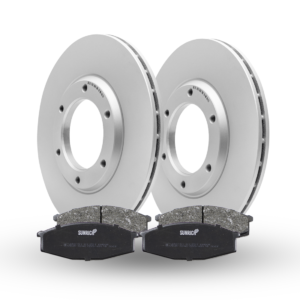 SUNRICH Front brake discs and pads kit Nissan Patrol Y60
