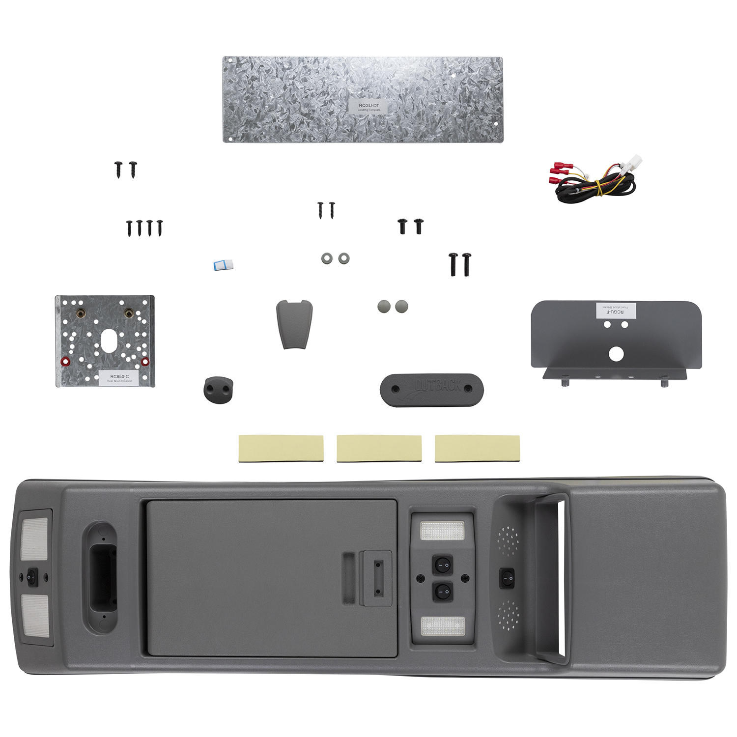 Konsola dachowa Nissan Patrol Y61, szara BRCGU