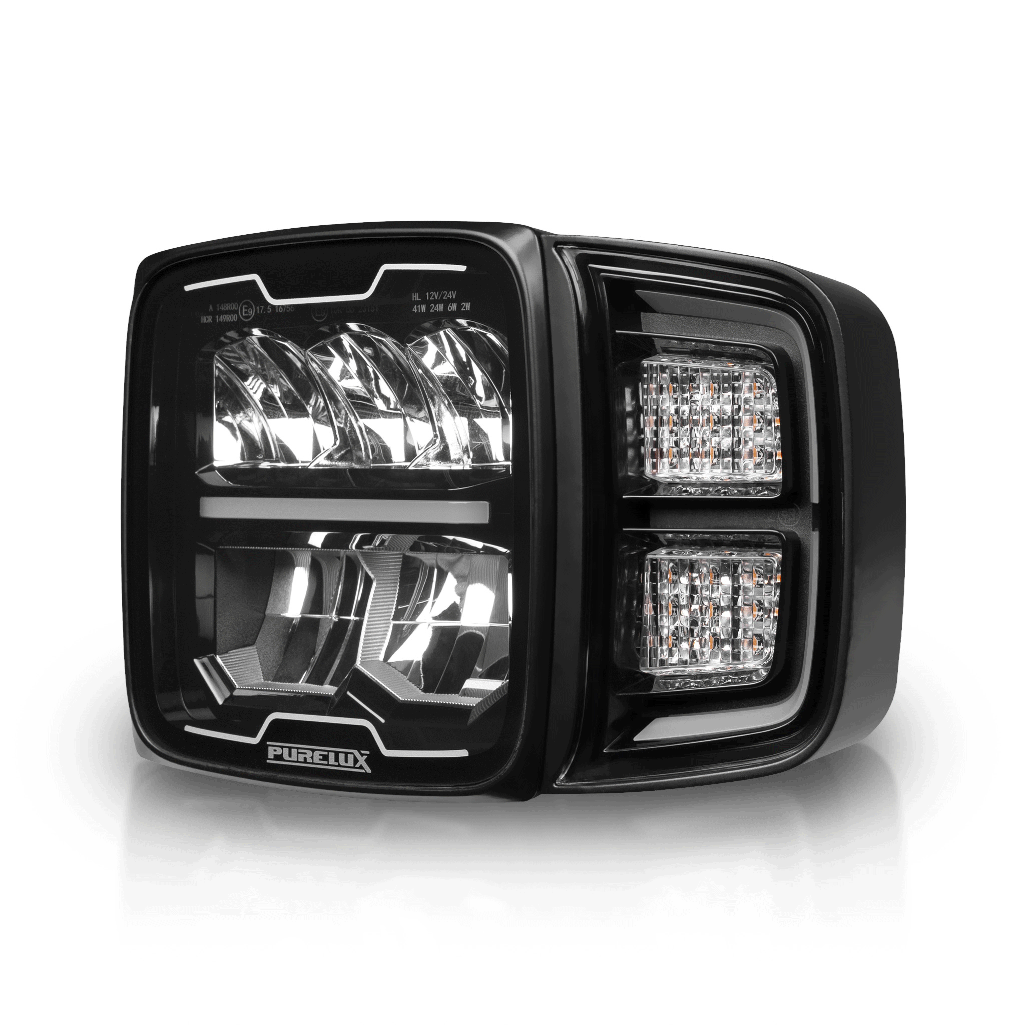 Lampa pługowa Purelux Blizzard – Prostokątna / 23 cm / 41W