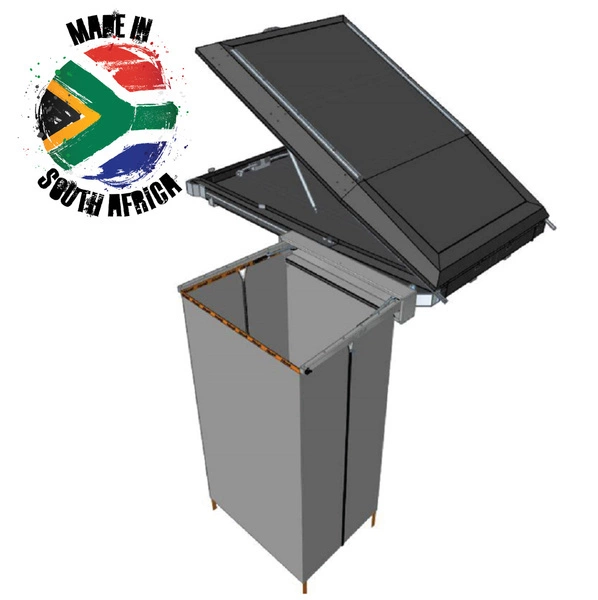 Uchwyt do połączenia kabiny prysznicowej Alu-Cab Shower Cube z namiotem lub zabudową Canopy Camper