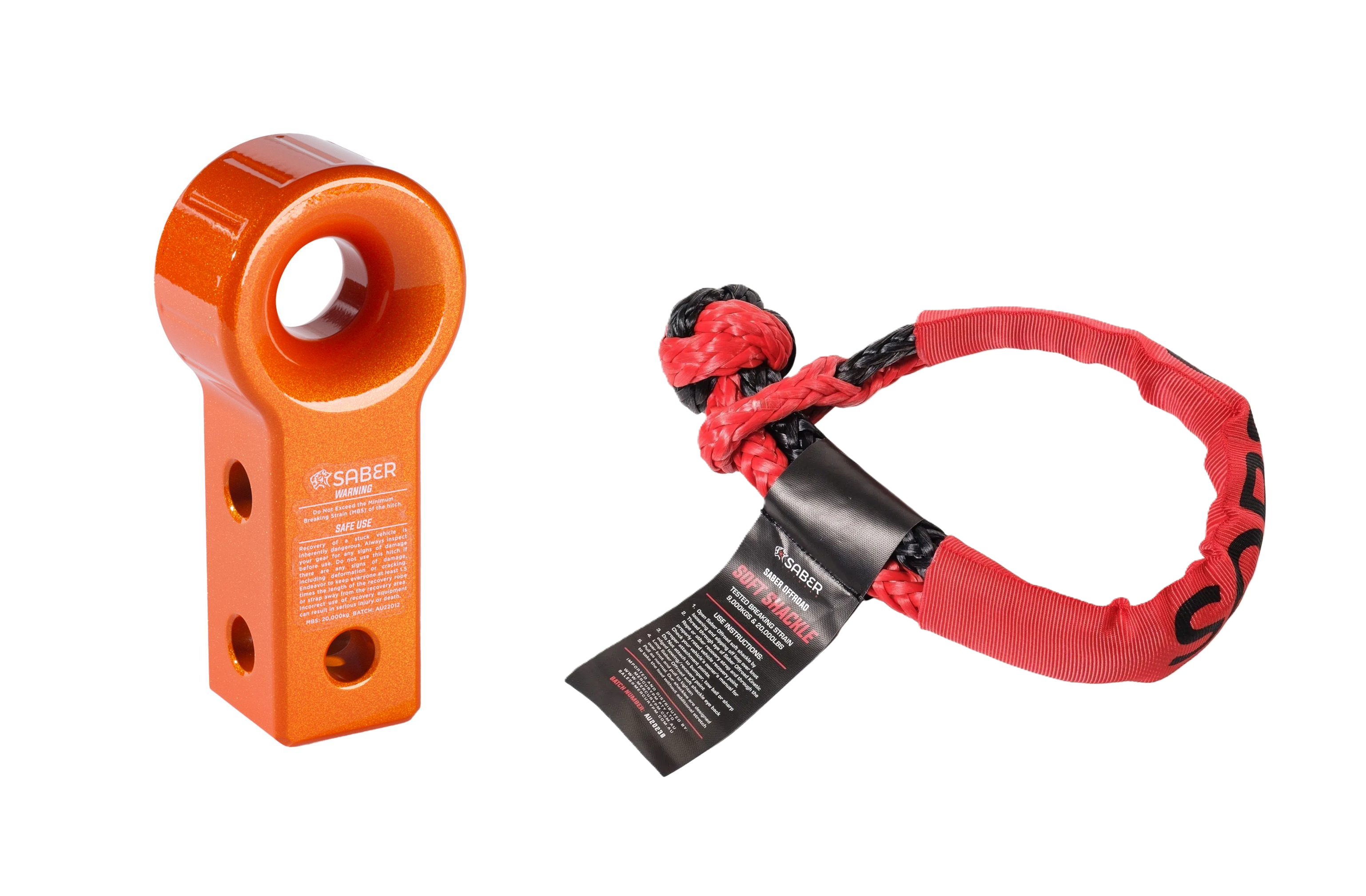 Aluminiowy uchwyt holowniczy na gniazdo USA – Pomarańczowy pryzmatyczny z miękką szklą 9K